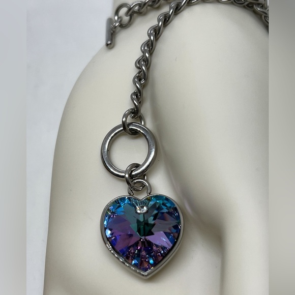 𝙿𝚂𝚂 𝙲𝚞𝚛𝚋 𝙲𝚑𝚊𝚒𝚗 𝙱𝚛𝚊𝚌𝚎𝚕𝚎𝚝 𝚠/𝙷𝚎𝚊𝚛𝚝 𝙲𝚛𝚢𝚜𝚝𝚊𝚕 💙💜 - Picture 3 of 4